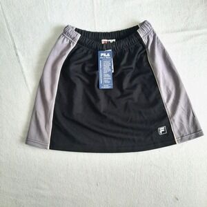 Fila Womens Athletica Skirt Size M lavender black stretch waist NWT Made Italy